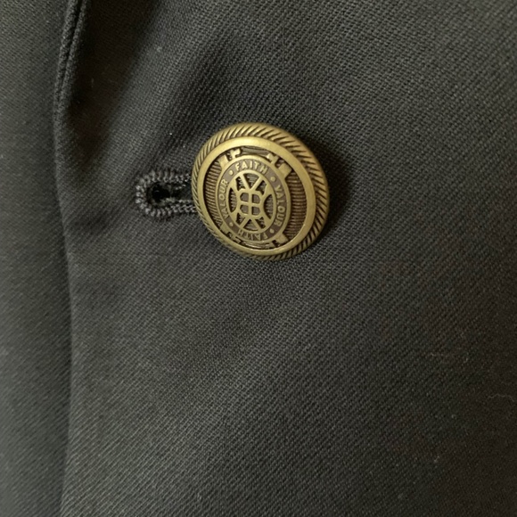 PBM Black Wool 2 Button Sport Coat Blazer, Size 42R - Picture 4 of 10